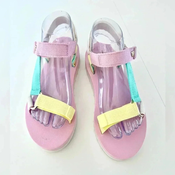 Stoney Clover Lane X Target Pastel Comfortable Adjustable Strap Sandals Size 7 - Picture 1 of 16